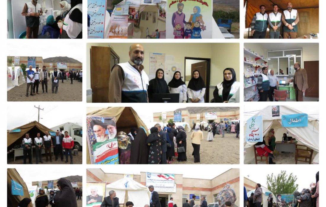 برپایی بیمارستان صحرایی در روستای مشیران مشگین شهر به مناسبت هفته دفاع مقدس
