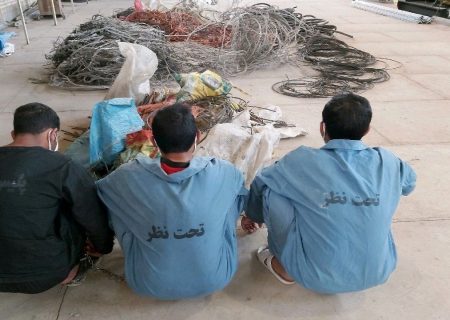 دستگيري سارق سیم و کابل مخابراتی در پارس آباد