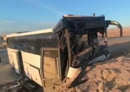 سانحه اتوبوس اردبیل به مشهد در سمنان با ۶۱ مصدوم