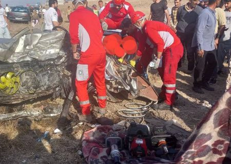 ۴ فوتی و ۴ مصدوم در اثر تصادف رانندگی در جاده آقاباقر به آبی بیگلو