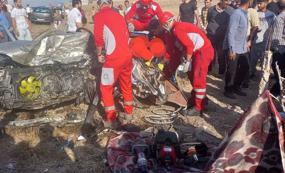 ۴ فوتی و ۴ مصدوم در اثر تصادف رانندگی در جاده آقاباقر به آبی بیگلو