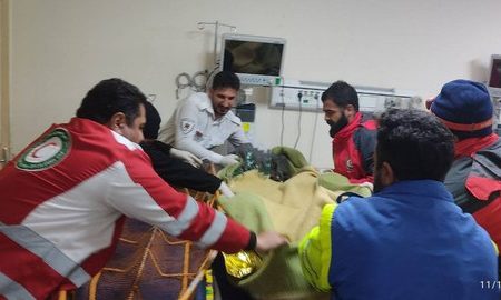 نجات کوهنورد دچار سوختگی شدید در ارتفاعات «گردولو» توسط هلال‌احمر مشگین‌شهر